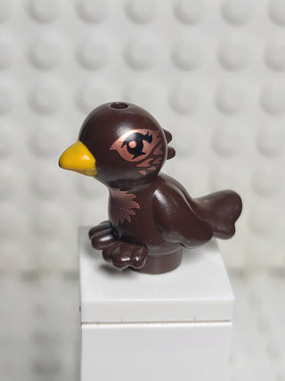 Bird, Dark Brown w/ Copper Chest and Eyes LEGO® Animals LEGO®   