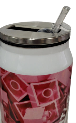 Bulk Brick Can Shaped Tumbler with Built In Straw United Brick Co®