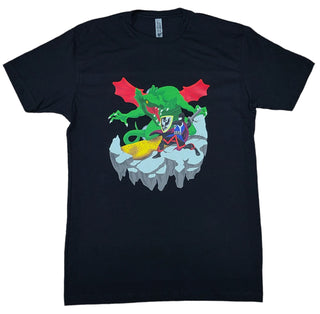 Black Falcon Knight VS The Green Dragon Premium T-shirt T-Shirt United Brick Co®