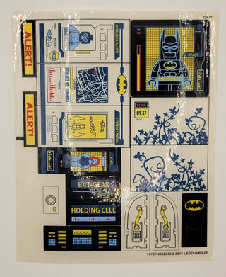 Sticker Sheet for Set The Batcave, 6860 - (76707/4668042), Part# 6860stk01 Part LEGO® Full Sheet