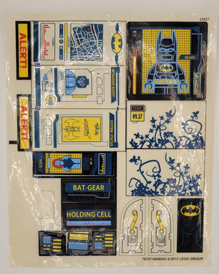 Sticker Sheet for Set The Batcave, 6860 - (76707/4668042), Part# 6860stk01 Part LEGO® Missing 1 Sticker