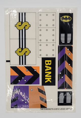 Sticker Sheet for Set Batmobile and the Two-Face Chase, 6864 - (74815/4658279), Part# 6864stk01 Part LEGO® Full Sheet