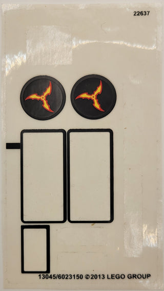 Sticker Sheet for Set Arctic Batman vs. Mr. Freeze: Aquaman on Ice, 76000 - (13045/6023150), Part# 76000stk01 Part LEGO® Missing 8 (Only Two Circles) Stickers