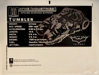 Sticker Sheet for Set The Tumbler, 76023, Sheet 1 - North American Version - (18630/6086738), Part# 76023stk01b Part LEGO® Full Sheet