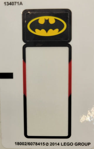 Sticker Sheet for Set Batman: Man-Bat Attack, 76011 - North American Version - (18002/6078415), Part# 76011stk01b Part LEGO® Missing 1 (Only Top) Sticker