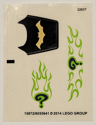 Sticker Sheet for Set Batman: The Riddler Chase, 76012 - (15872/6055641), Part# 76012stk01