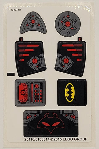 Sticker Sheet for Set Black Manta Deep Sea Strike, 76027 - North American Version - (20116/6103314), Part# 76027stk01b