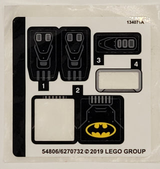 Sticker Sheet for Set Mr. Freeze Batcycle Battle, 76118 - (54806/6270732), Part# 76118stk01