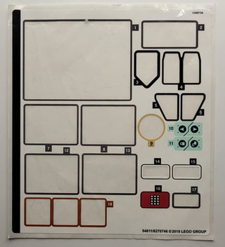 Sticker Sheet for Set Batcave Clayface Invasion, 76122 - (54811/6270746), Part# 76122stk01