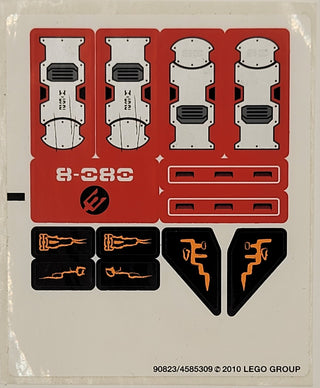 Sticker Sheet for Set Undersea Explorer, 8080 - (90823/4585309), Part# 8080stk01