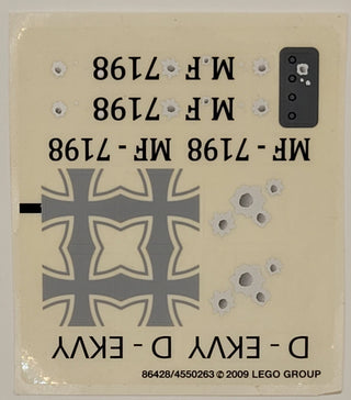 Sticker Sheet for Set Fighter Plane Attack, 7198 - (86428/4550263), Part# 7198stk01