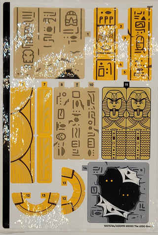 Sticker Sheet for Set Escape from the Lost Tomb, 77013 - (10075764/6332993), Part# 77013stk01