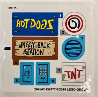 Sticker Sheet for Set Pig City Teardown, 75824 - (26764/6152477), Part# 75824stk01b
