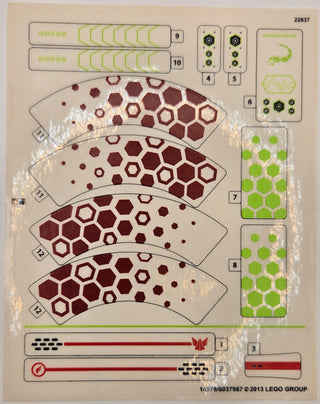Sticker Sheet for Set Hive Crawler, 70708 - (14278/6037987), Part# 70708stk01