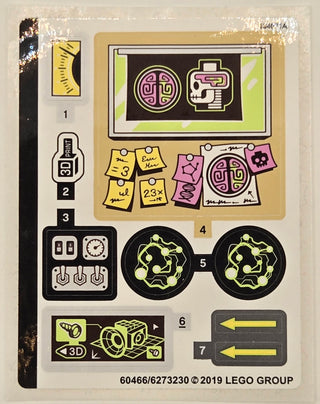 Sticker Sheet for Set J.B.'s Ghost Lab, 70418 - (60466/6273230), Part# 70418stk01