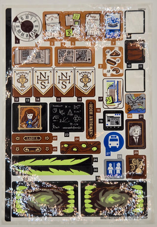 Sticker Sheet for Set Newbury Haunted High School, 70425- (60527/6273258), Part# 70425stk01