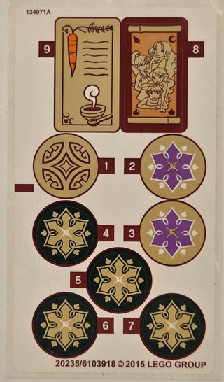 Sticker Sheet for Set The Elves' Treetop Hideaway, 41075 - (20235/6103918), Part# 41075stk01a