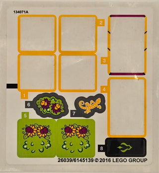 Sticker Sheet for Set Fire Dragon's Lava Cave, 41175 - (26039/6145139), Part# 41175stk01