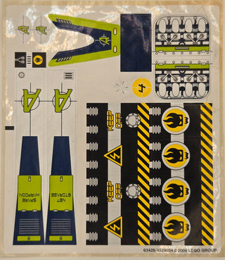 Sticker Sheet for Set Mission 4: Speedboat Rescue, 8633 - (63428/4529024), Part# 8633stk01