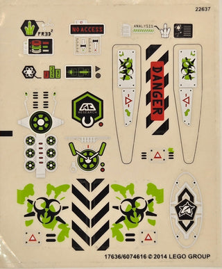 Sticker Sheet for Set Toxikita's Toxic Meltdown, 70163 - (17636/6074616), Part# 70163stk01