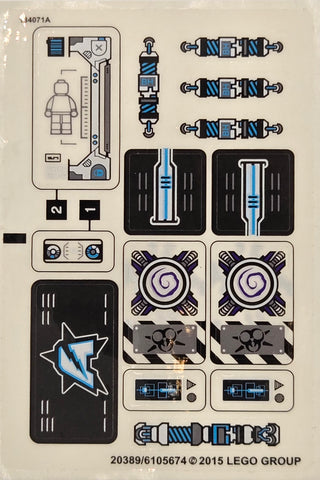Sticker Sheet for Set Agent Stealth Patrol, 70169 - (20389/6105674), Part# 70169stk01b