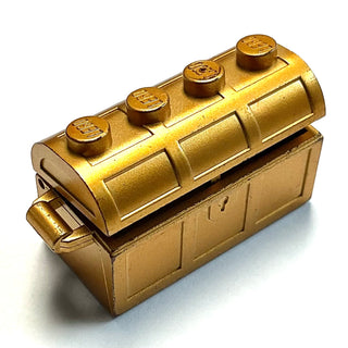 Container, Treasure Chest, Part# 4738a/4739a Part LEGO® Metallic Gold - Decent