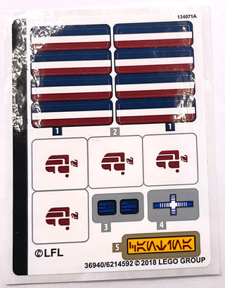 Sticker Sheet for Set Mos Eisley Cantina, 75205-1 - (36940/6214592), Part# 75205stk01 Part LEGO® Complete