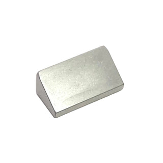 Gray plastic slope brick with angled top surface and rectangular base, 30-degree angle.