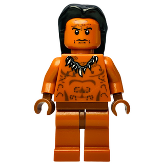 Ugha Warrior w/ Hair, Indiana Jones, iaj015 Minifigure LEGO® Like New