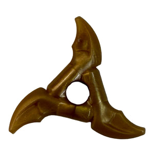 Minifigure Weapon Shuriken Throwing Star with Smooth Grips Part#86125b Part LEGO® Pearl Gold