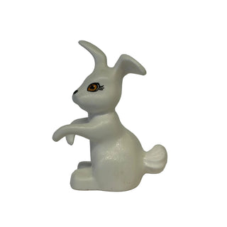 Bunny / Rabbit, Belville with Orange Eyes and Black Nose Pattern, 33207pb01 Minifigure LEGO®