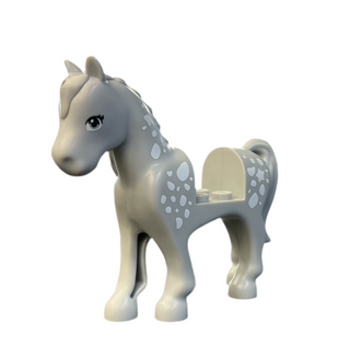 Horse, Light Bluish Gray w/ White, 93083C01PB09 LEGO® Animals LEGO®