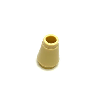 Cone 1x1 with Top Groove, Part# 4589b Part LEGO® Tan  