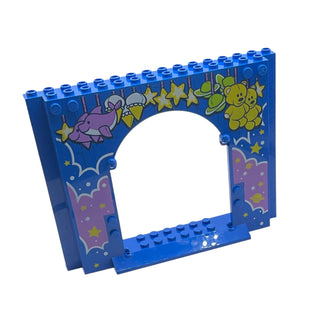 Panel 4x16x10 with Medium Lavender Cloud with Stars and Planets, Carnival Prizes Pattern, Part# 15626pb07 Part LEGO®