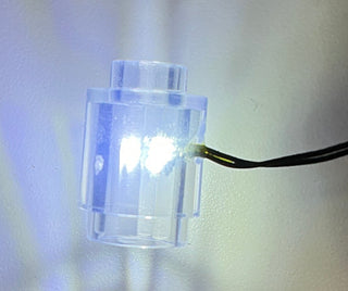 1x1 LED Light-up Round Brick, USB Powered, LS1x1R Custom Parts United Brick Co® White