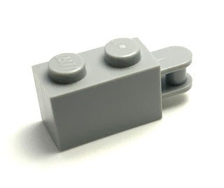 Brick, Modified 1x2 with Bar Handle on End (Bar Insert from Edge), Part# 26597 Part LEGO® Light Bluish Gray  