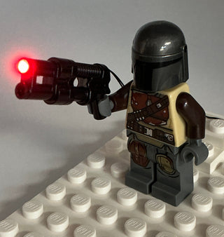 Double Extended Blaster Pistol w/ Flashing LED Light, USB & DIY System, LW-75345 Custom Parts United Brick Co®