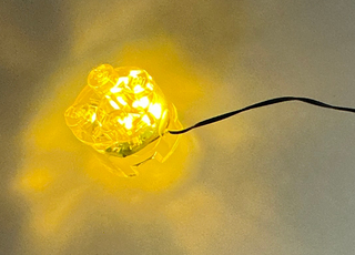 2x2 Flashing LED Light-up Round Brick, DIY System, LS2x2R Custom Parts United Brick Co® Yellow