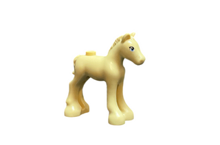 Horse, Friends, Foal with Bright Light Blue and White Eyes and 2 Black Eyelashes Pattern, 1124pb06 Minifigure LEGO®