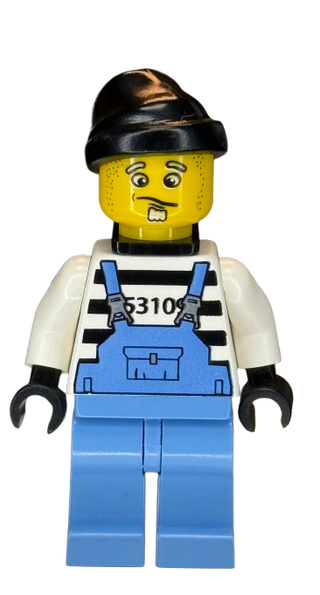 Xtreme Stunts Brickster Henchman with Medium Blue Overalls #1 with Neck Bracket, ixs006a Minifigure LEGO®