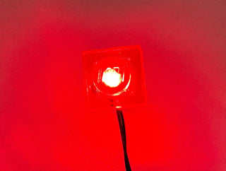 1x1 LED Light-up Plate, Battery Operated, LS1x1B Custom Parts United Brick Co® Red