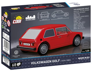 COBI Volkswagen Golf (1974-1983) Red Car: Set #24613 Cobi Kit Cobi Toys