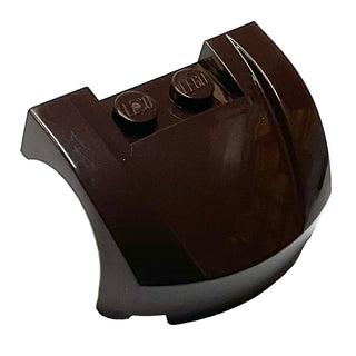 Vehicle, Mudguard 3 x 4 x 1 2/3 Curved Front, Part# 98835 Part LEGO® Dark Brown
