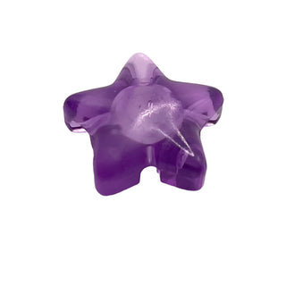 Clikits, Icon Star 2 x 2 Small with Hole, Part# 46286 Part LEGO® Trans-Medium Purple
