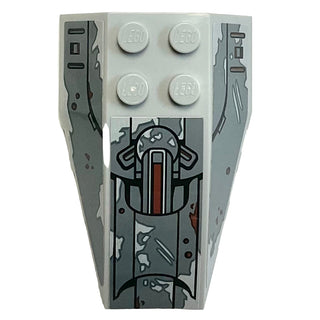 Wedge 6 x 4 Triple Curved with SW AT-ST Leg Panels on Dark Bluish Gray Background Pattern (Stickers), Part# 43712pb063 Part LEGO® Light Bluish Gray