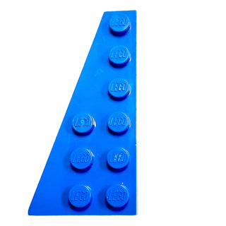 Wedge, Plate 6 x 3 Left, Part# 54384 Part LEGO® Blue