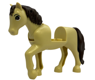 Horse with Molded Dark Brown Tail, bb1279c01pb10 Lego® Animals LEGO®