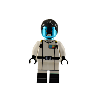 ADMIRAL THRAWN CHROME BLUE Star Wars Custom Printed Lego Minifigure Custom minifigure BigKidBrix