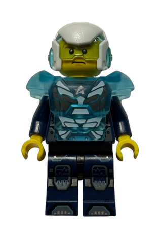 Agent Max Burns - Helmet and Armor, Dark Blue Arms, uagt030 - LEGO® Ultra Agents Minifigure