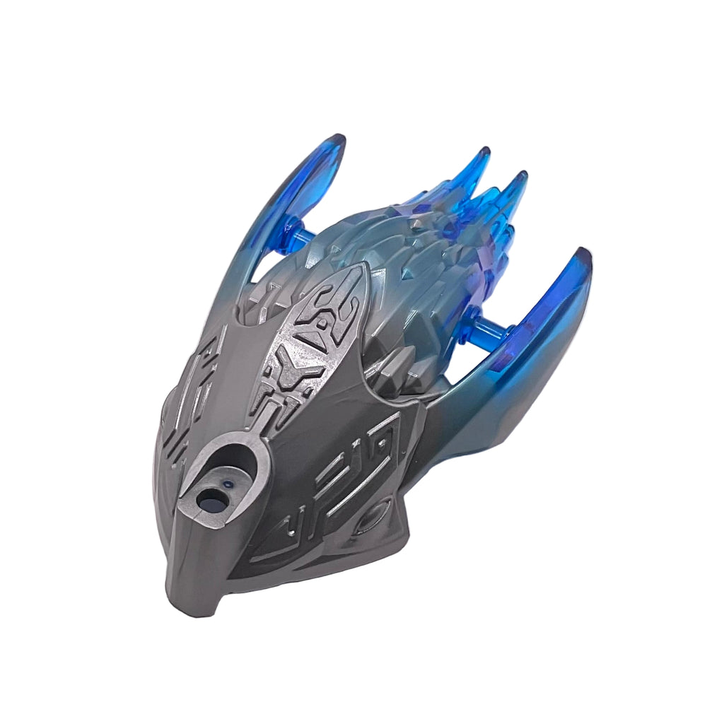 Bionicle Creature Head / Mask with Marbled Trans-Dark Blue Pattern, Pa ...